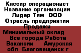 Кассир-операционист › Название организации ­ Лидер Тим, ООО › Отрасль предприятия ­ Продажи › Минимальный оклад ­ 1 - Все города Работа » Вакансии   . Амурская обл.,Благовещенск г.